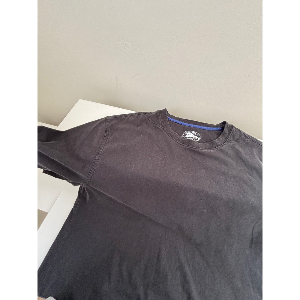 Tommy Bahama Relax Mens Large Black Cotton Short Sleeve Crew Neck T-Shirt